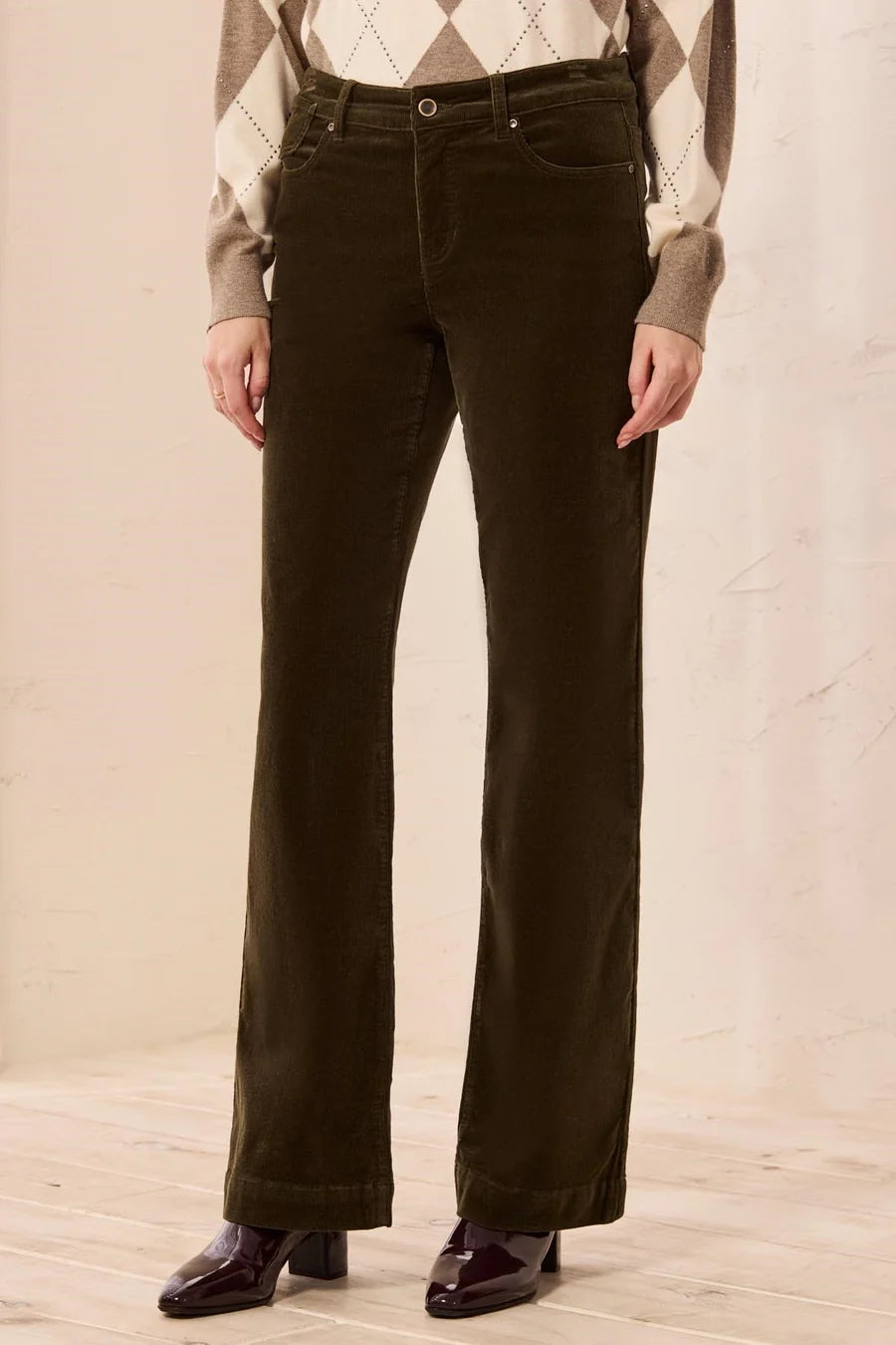 STRETCH CORDUROY WIDE LEG PANT-BASIL-TRIBAL