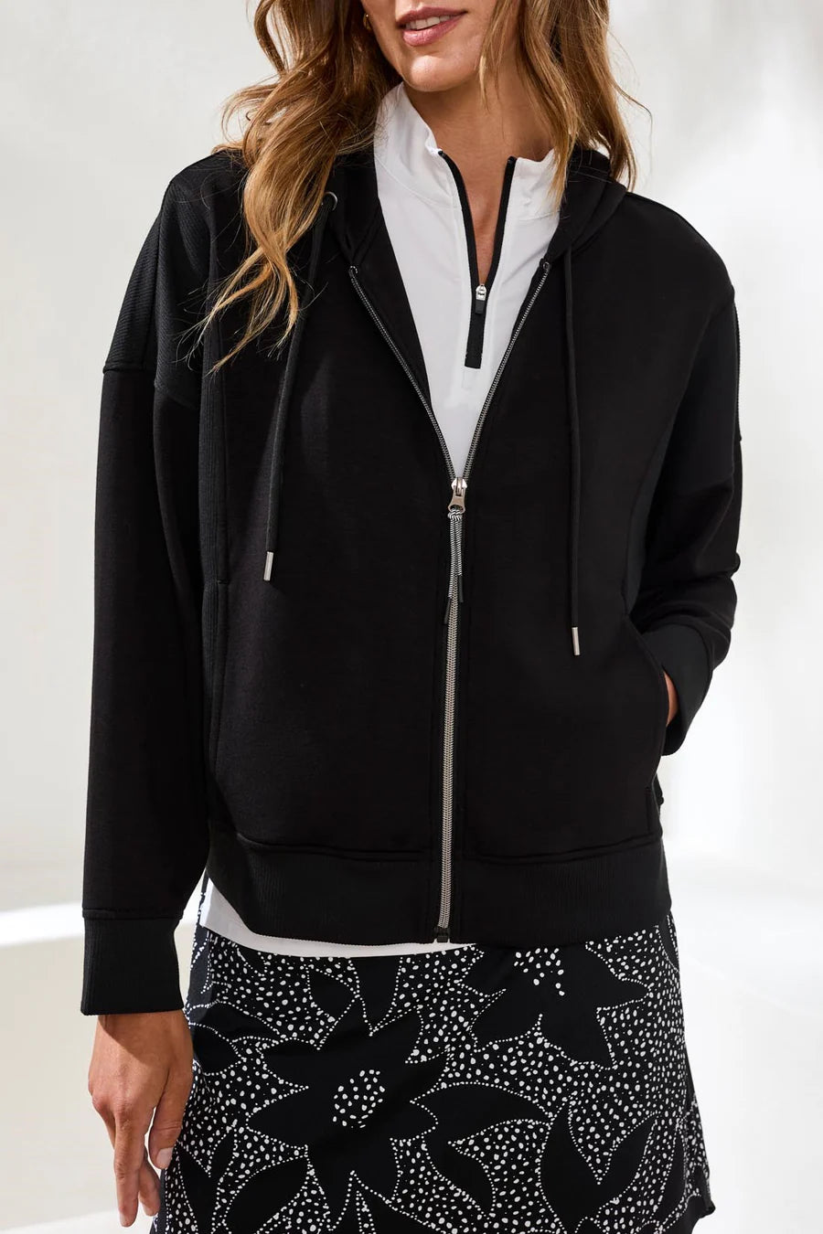 L/S HOODED ZIP-BLACK-TRIBAL