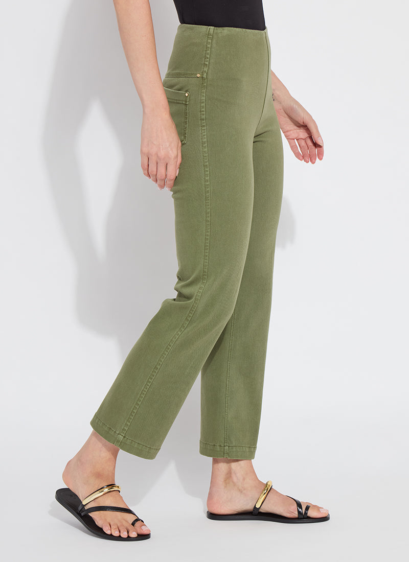 27" INSEAM BABY BOOTCUT DENIM-ANTIQUE WASH STONE GREEN-LYSSE