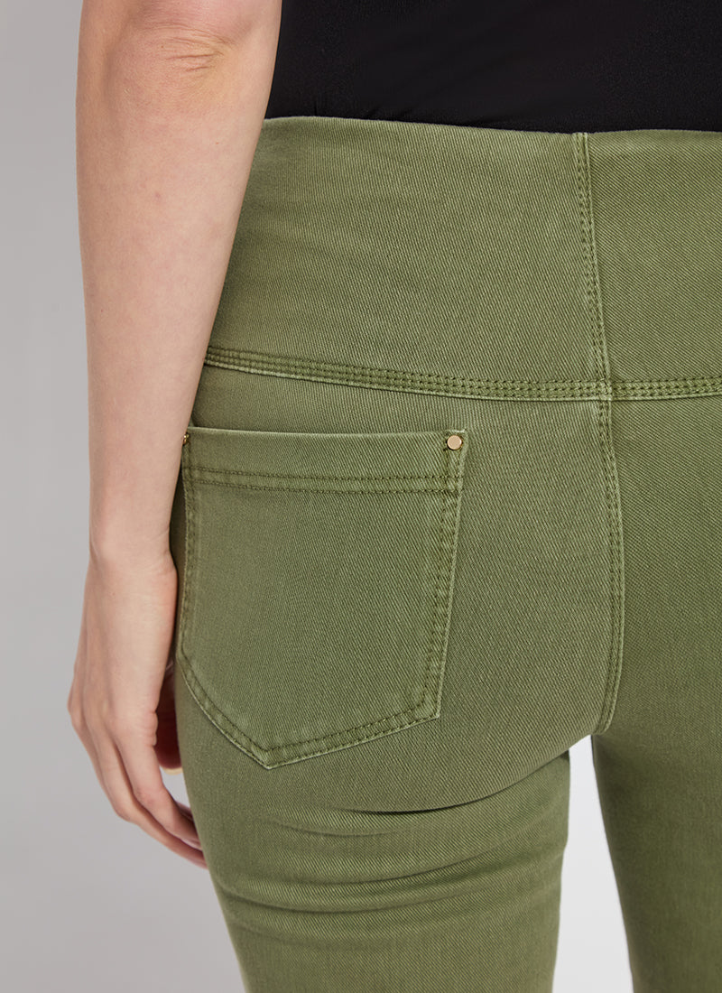 27" INSEAM BABY BOOTCUT DENIM-ANTIQUE WASH STONE GREEN-LYSSE