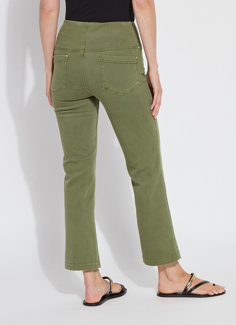 27" INSEAM BABY BOOTCUT DENIM-ANTIQUE WASH STONE GREEN-LYSSE