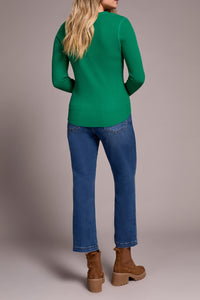 BRUSHED WAFFLE KNIT HENLEY W/LONG SLEEVES-FIELDGREEN-TRIBAL