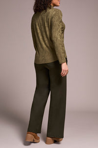 LONG SLEEVE MOCK NECK JAQUARD TOP-IVY-TRIBAL