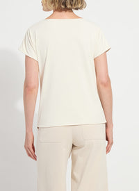 ENSLEY COWL NECK TOP-MACADAMIA-LYSSE