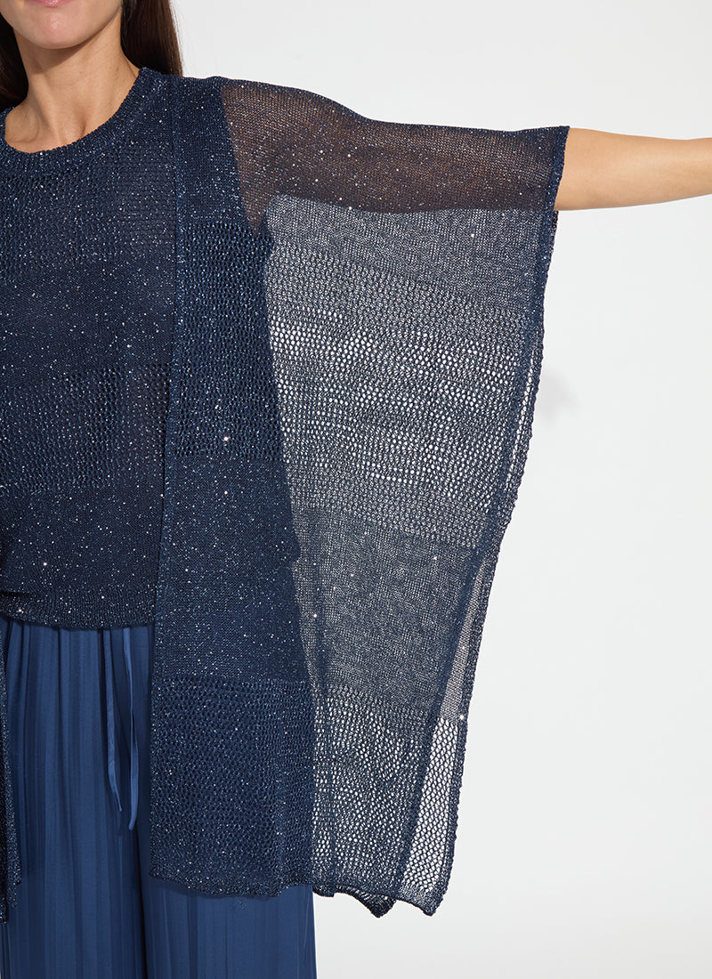 RIVA MESH SEQUIN SHRUG-CAPRI-LYSSE
