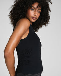 SLEEK JERSEY RUCHED TANK-BLACK-SPANX
