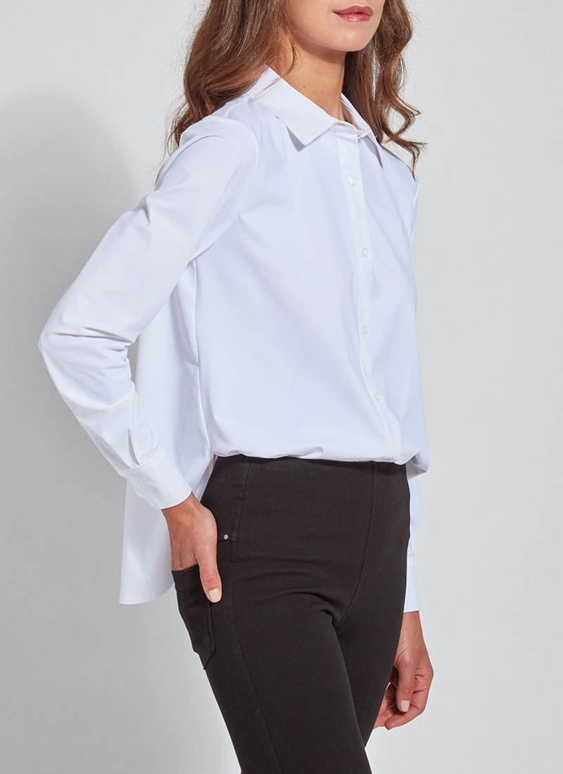 CONNIE SLIM BUTTON DOWN-WHITE-LYSSE