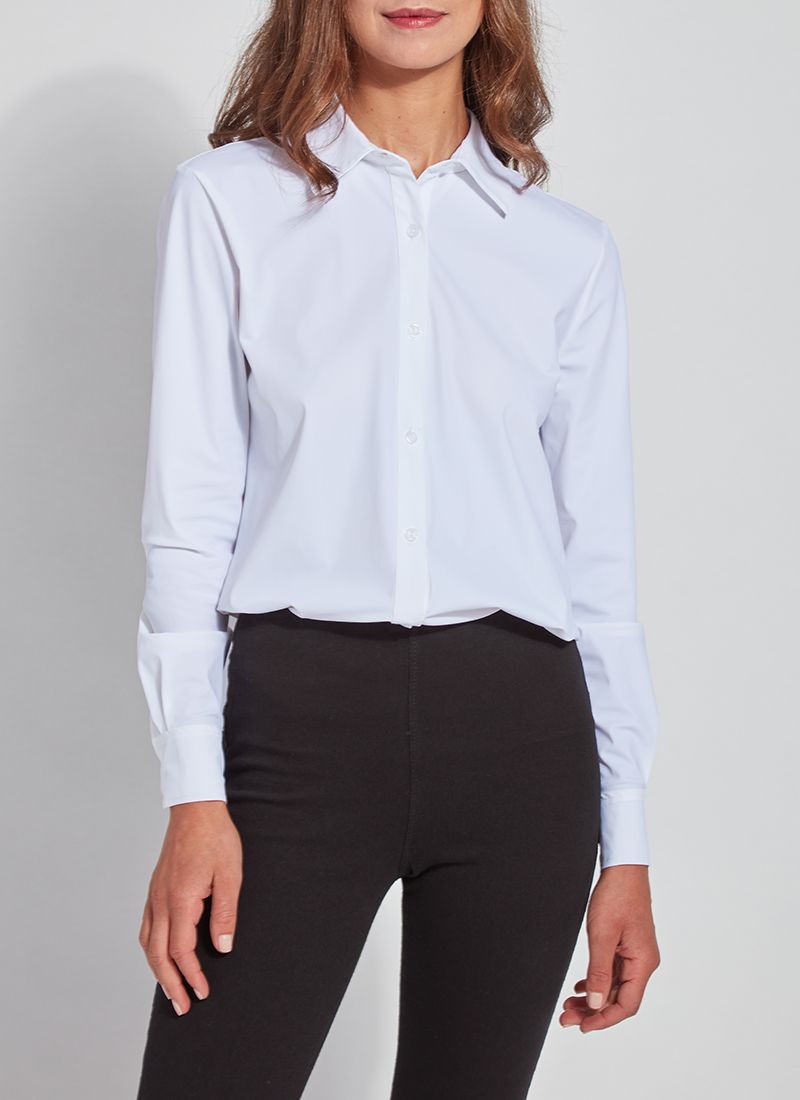 CONNIE SLIM BUTTON DOWN-WHITE-LYSSE