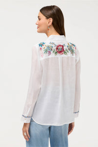 ELSAROSE-CONTRAST BINDING SHIRT-WHITE-JOHNNY WAS