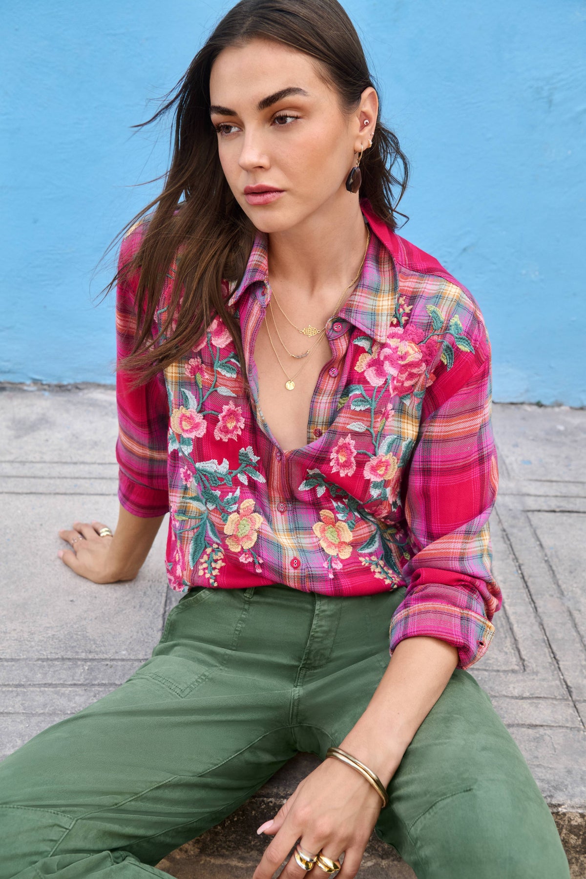 SUNNIE OVERSIZED SHIRT-LIRIEN PLAID-JOHNNY WAS