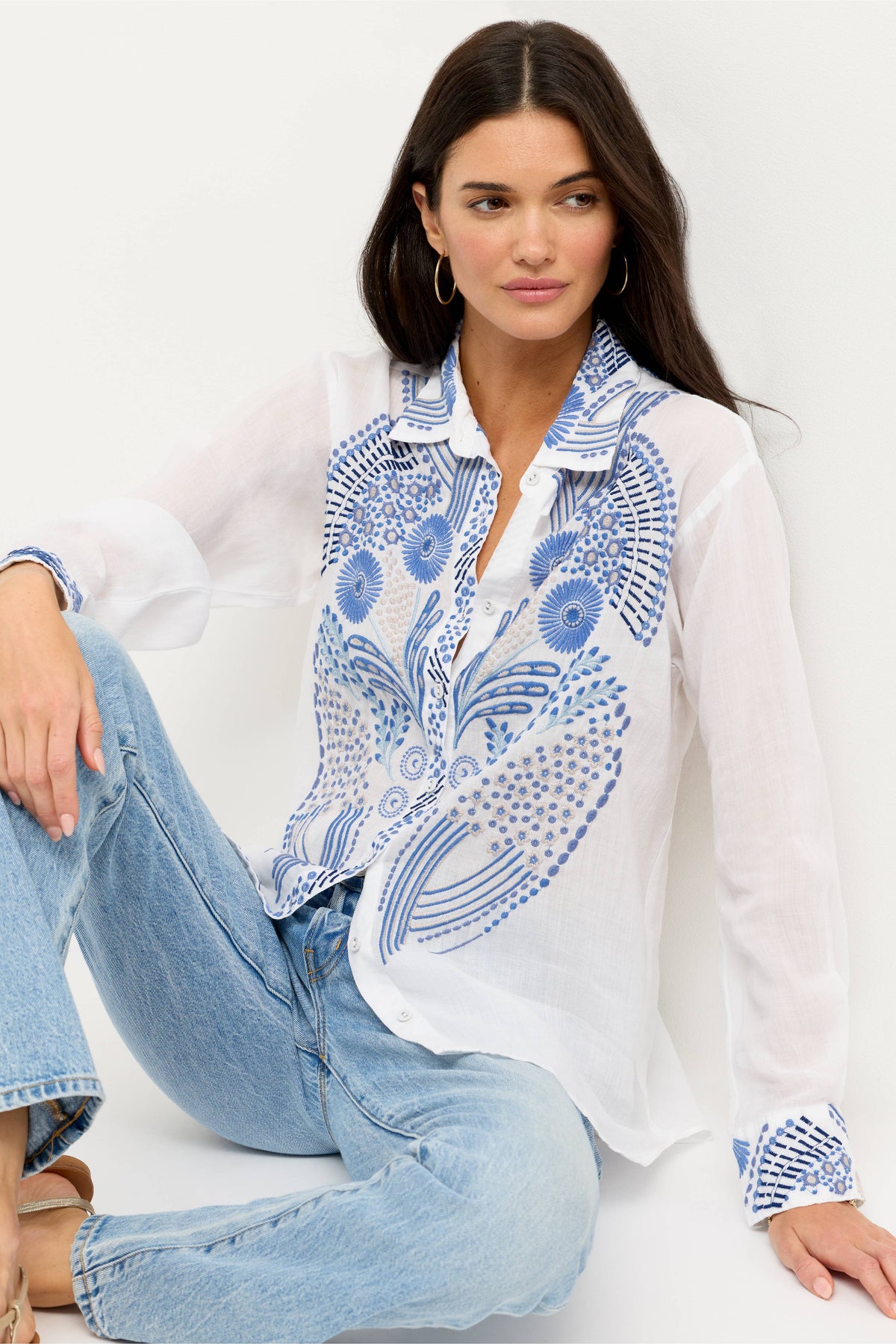 PALLADIUM RELAXED BUTTON DOWN SHIRT-WHITE-JOHNNY WAS