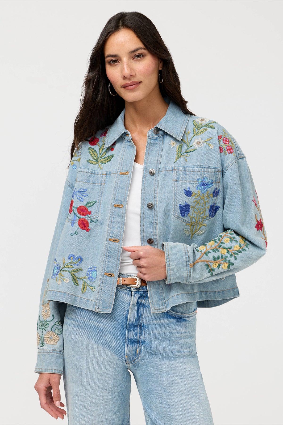 BEATRIX CROPPED DENIM JACKET-JOHNNY WAS