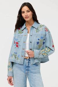 BEATRIX CROPPED DENIM JACKET-JOHNNY WAS