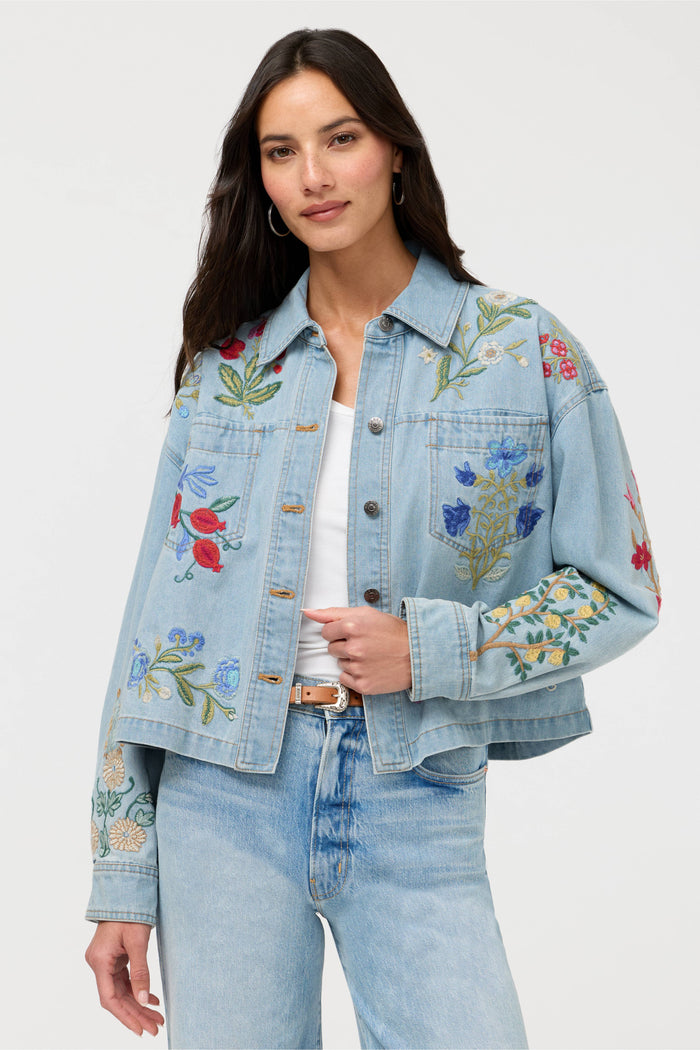 BEATRIX CROPPED DENIM JACKET-JOHNNY WAS