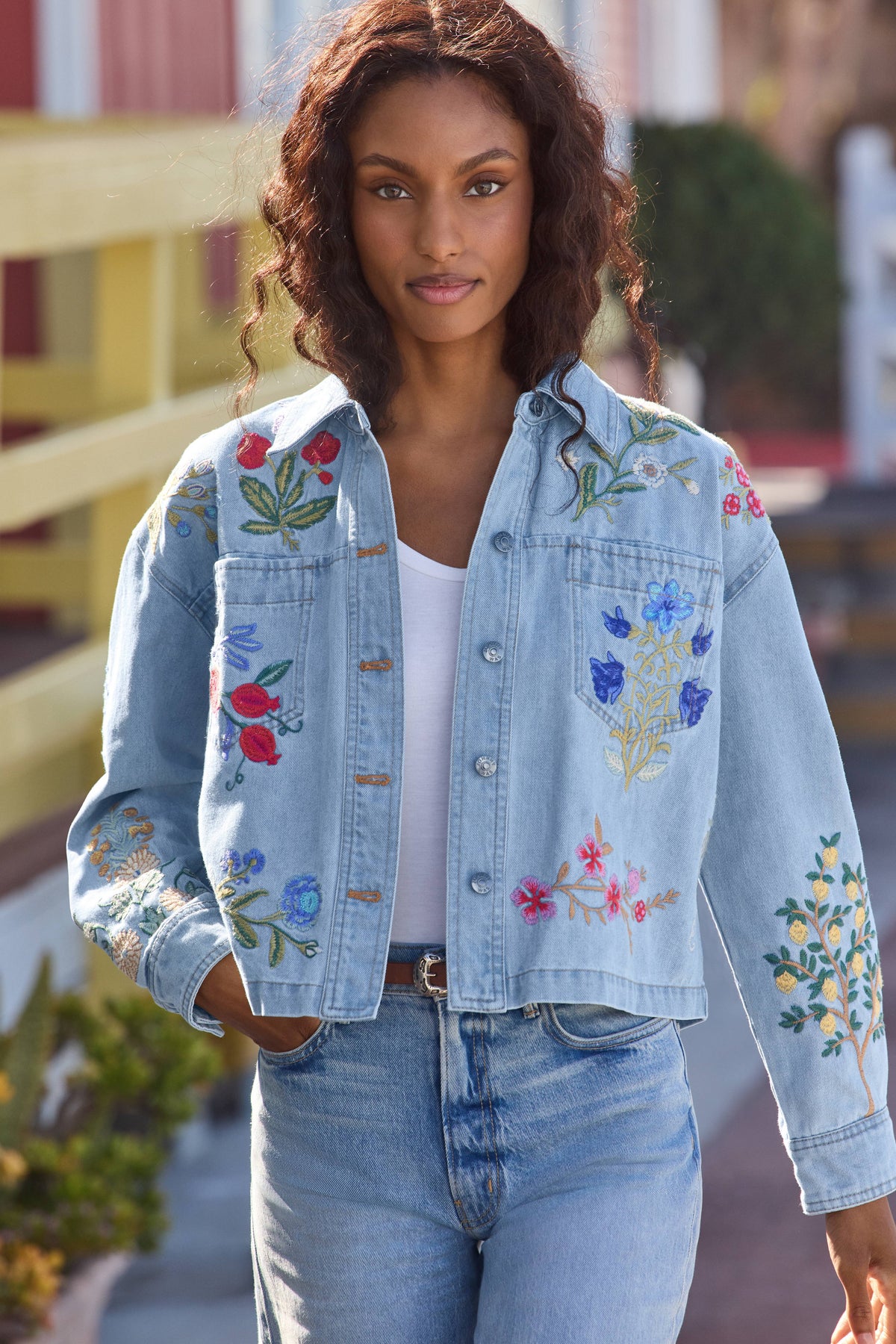 BEATRIX CROPPED DENIM JACKET-JOHNNY WAS