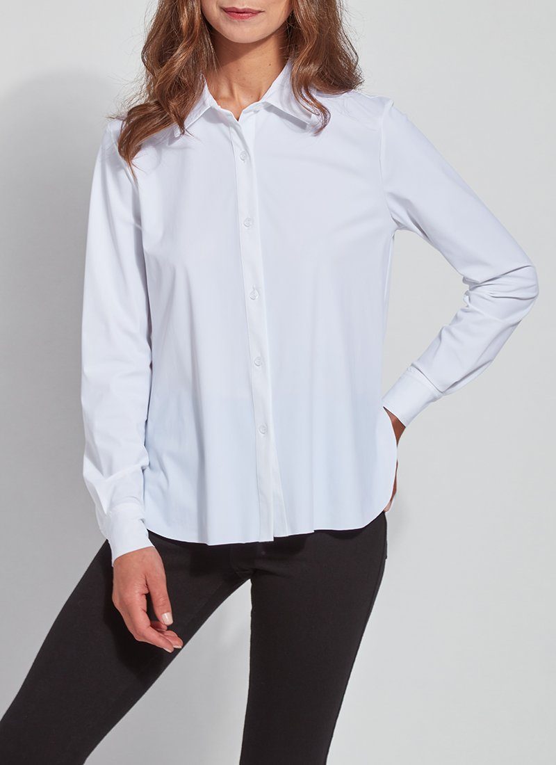 CONNIE SLIM BUTTON DOWN-WHITE-LYSSE