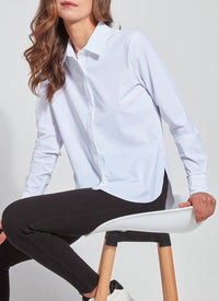 CONNIE SLIM BUTTON DOWN-WHITE-LYSSE