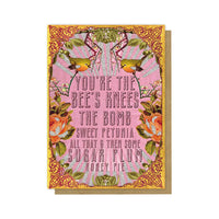 BEE'S KNEES-GREETING CARD-PAPAYA