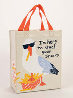 STEAL YOUR SNACKS HANDY TOTE- BLUE Q