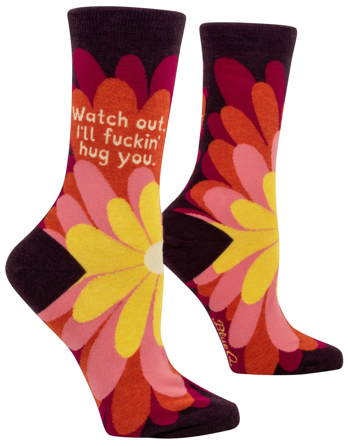 I'LL FUCKING HUG YOU WOMEN'S CREW SOCKS - BLUE Q