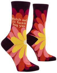 I'LL FUCKING HUG YOU WOMEN'S CREW SOCKS - BLUE Q