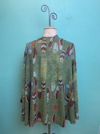 REVERSIBLE CASHMERE SHAWL W/LOOP-RAPTI FASHIONS