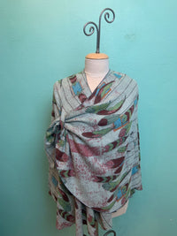REVERSIBLE CASHMERE SHAWL W/LOOP-RAPTI FASHIONS