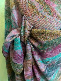 REVERSIBLE CASHMERE SHAWL W/LOOP-RAPTI FASHIONS