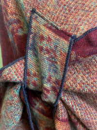 REVERSIBLE CASHMERE SHAWL W/LOOP-RAPTI FASHIONS