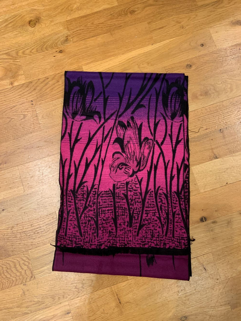 JACQUARD REVERSIBLE CASHMERE SCARF A-RAPTI FASHIONS