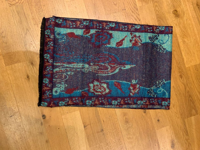 JACQUARD REVERSIBLE CASHMERE SCARF A-RAPTI FASHIONS