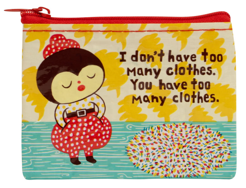 TOO MANY CLOTHES COIN PURSE - BLUE Q