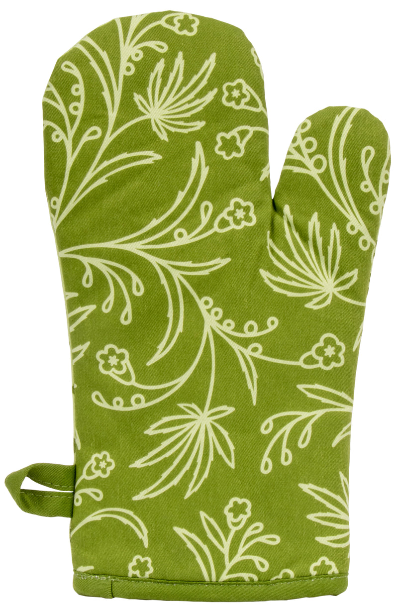 THE FOOD HAS WEED IN IT OVEN MITT - BLUE Q