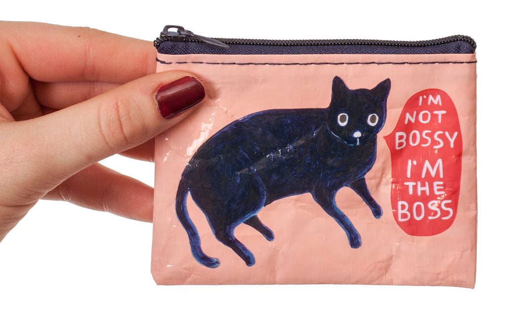 I'M NOT BOSSY COIN PURSE - BLUE Q