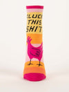 CLUCK THIS SHIT WOMEN'S ANKLE SOCKS - BLUE Q