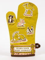 LEARN YOUR BABY ANIMALS OVEN MITT - BLUE Q