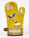 LEARN YOUR BABY ANIMALS OVEN MITT - BLUE Q