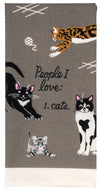 PEOPLE I LOVE: CATS DISH TOWEL - BLUE Q